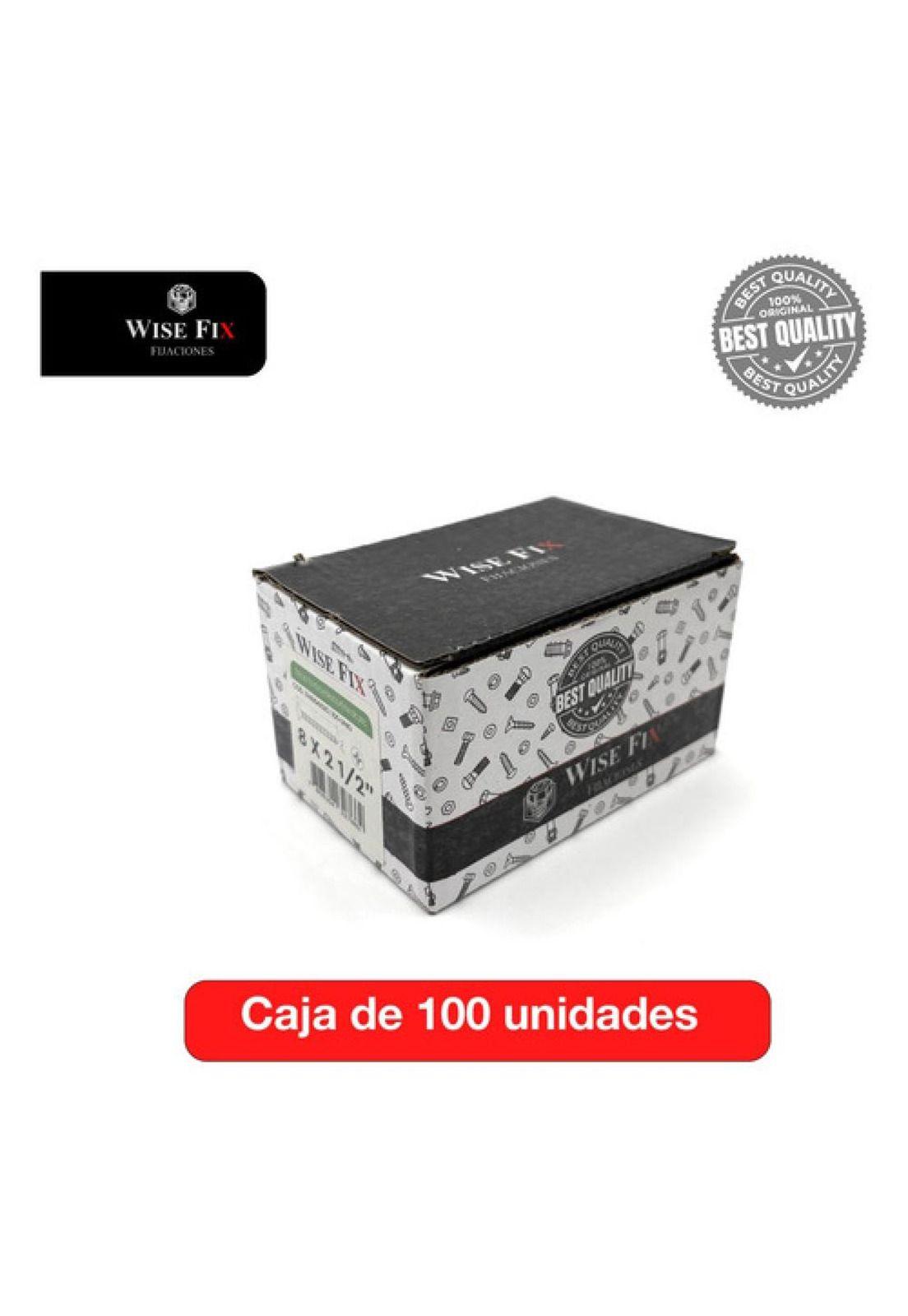 Tornillo Volcanita Wisefix P/fina Crs Zincado 8x2 1/2 100u-3