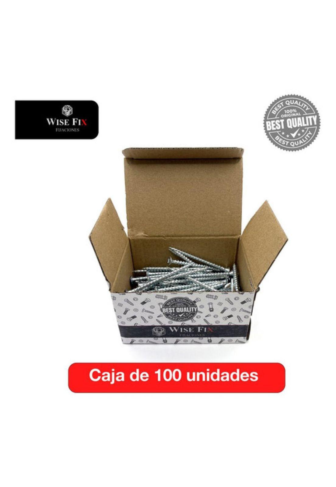 Tornillo Volcanita Wisefix P/fina Crs Zincado 8x2 1/2 100u-4