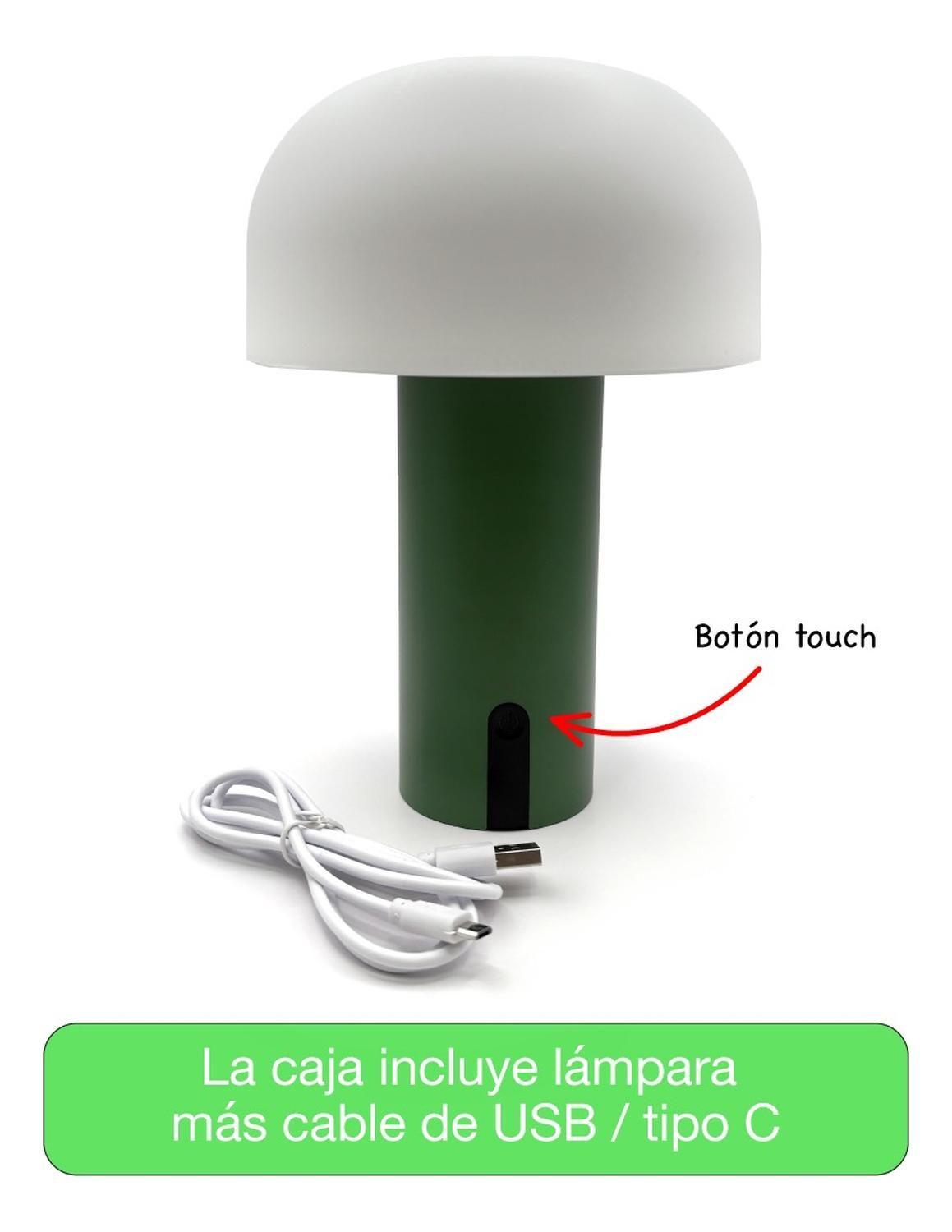 Lámpara Mushroom Interior Exterior Touch Rgb Ip44 Usb 7h Verde-3