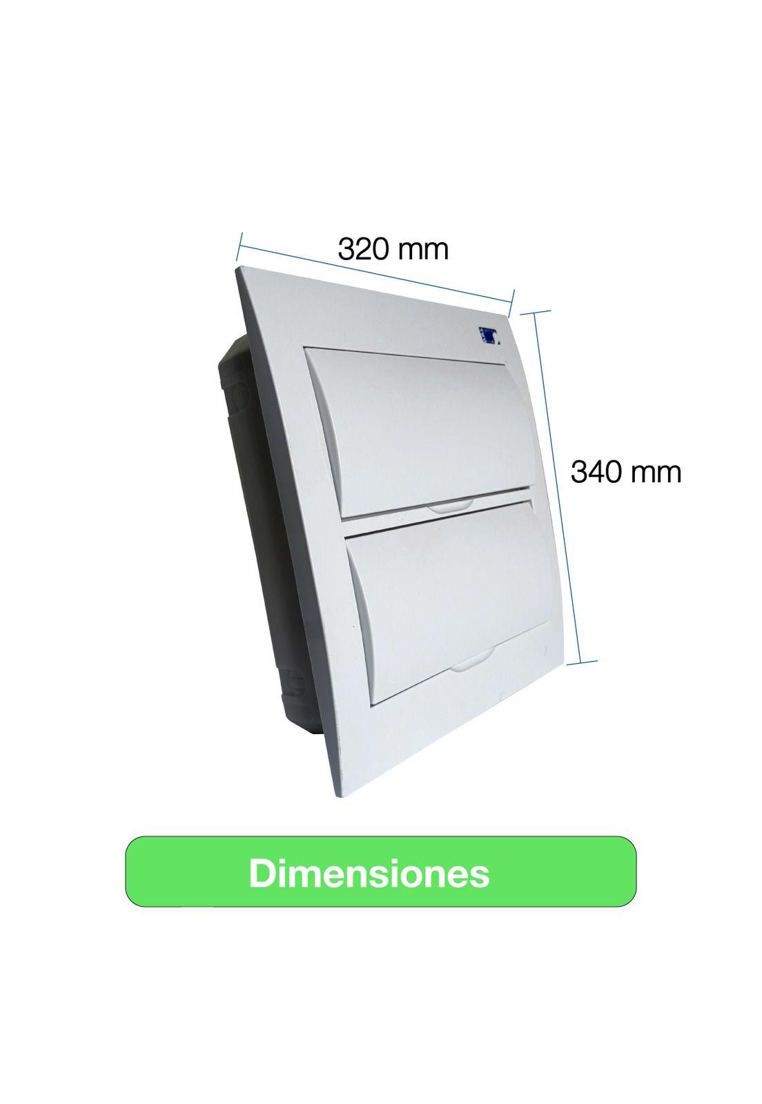 Tablero Eléctrico Embutido Drl 24 Modulos Tapa Blanca Sec-4
