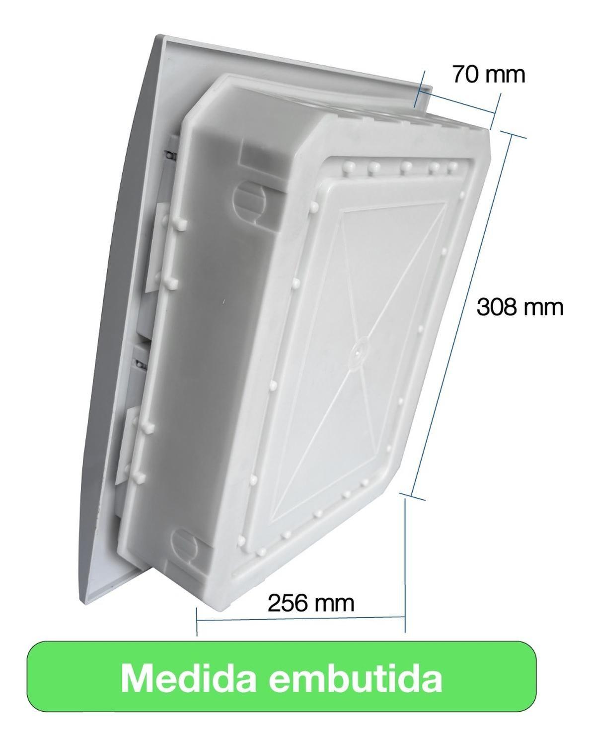 Tablero Eléctrico Embutido Drl 24 Modulos Tapa Blanca Sec-8