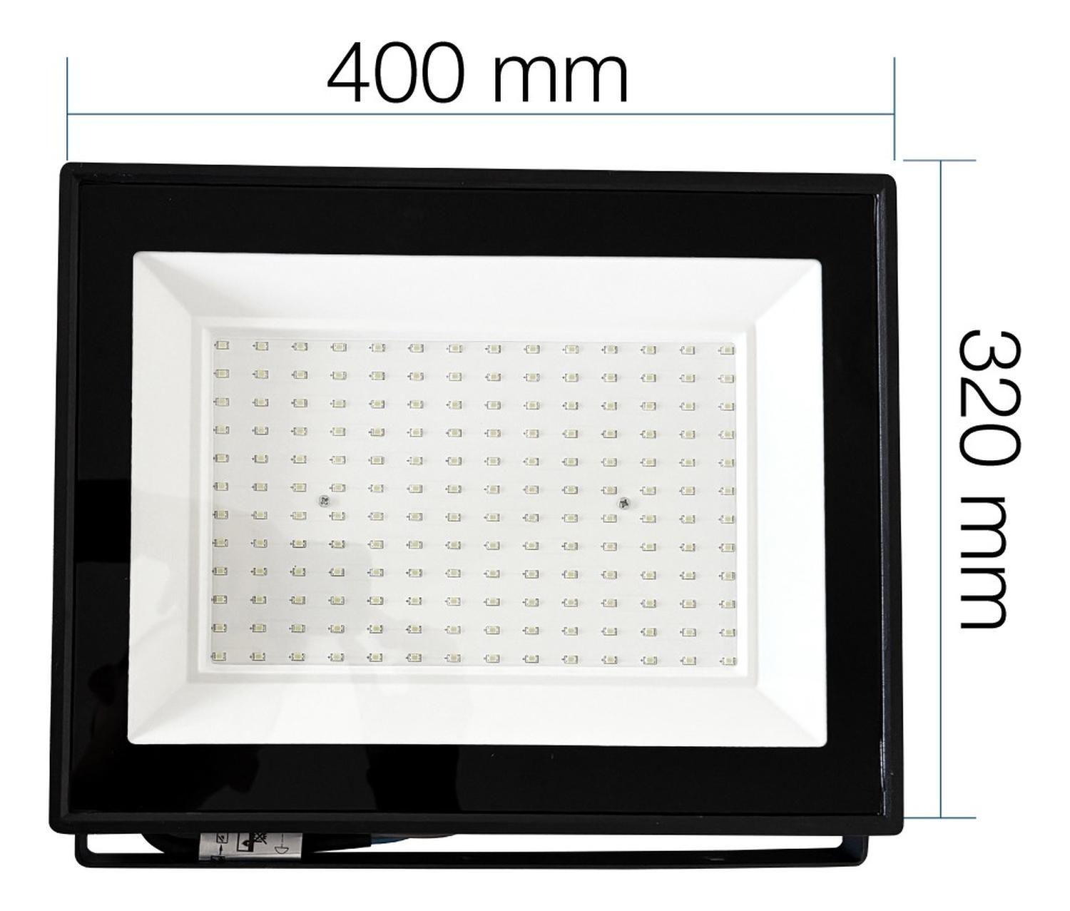 Foco Proyector Led Reflector 300w Ip65 Ik08 Luz Blanca Sec Negro Blanco Frío-4