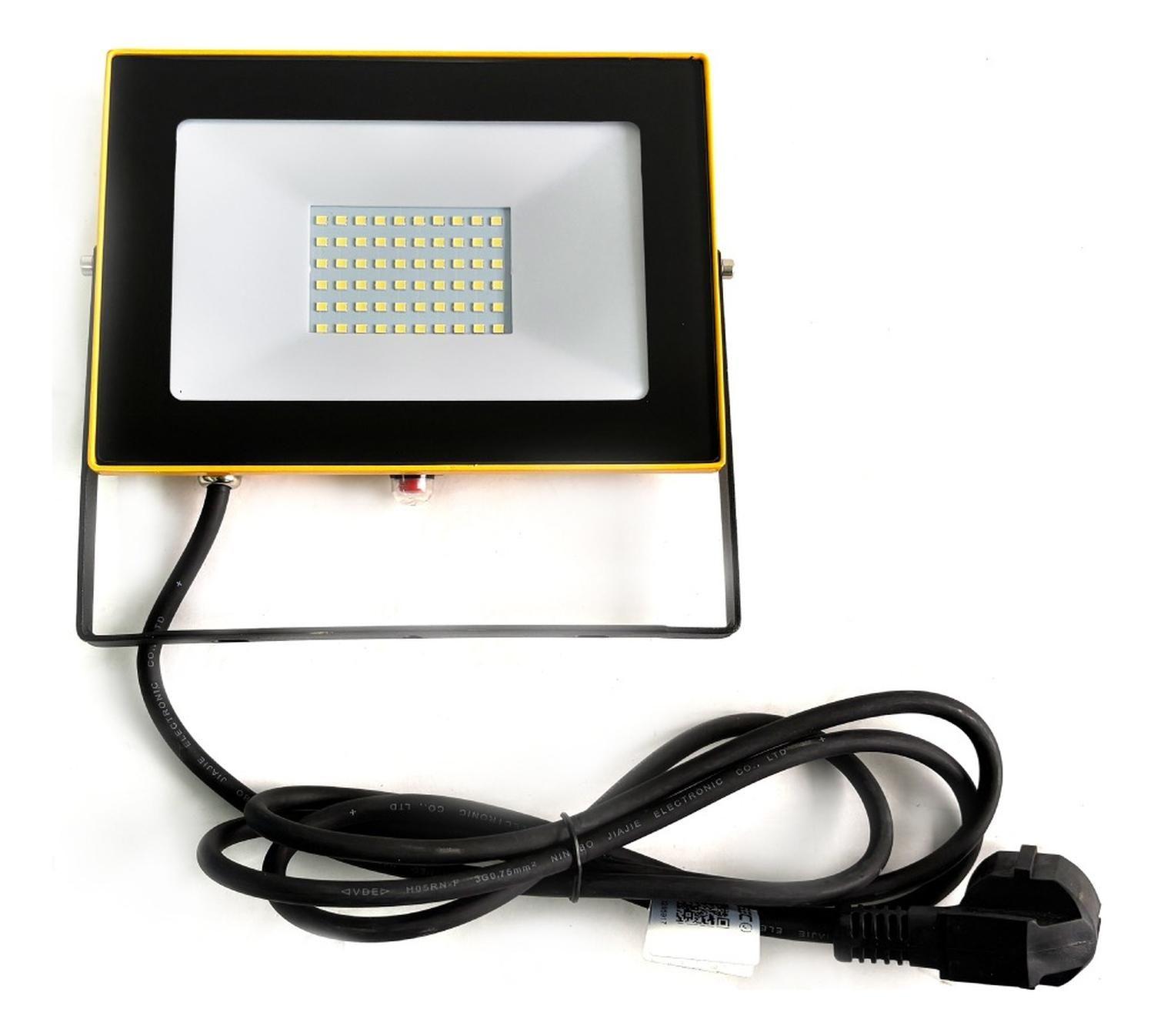 Proyector Led Con Trípode 1x50w Ip65 Luz Fría Certificado Amarillo Blanco Frío-5