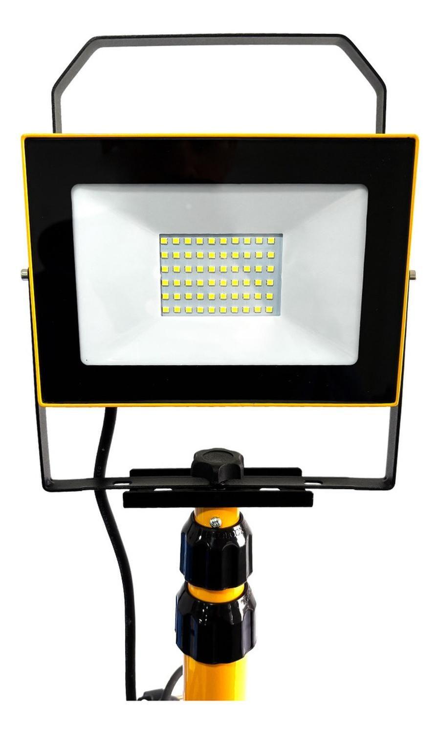Proyector Led Con Trípode 1x50w Ip65 Luz Fría Certificado Amarillo Blanco Frío-6