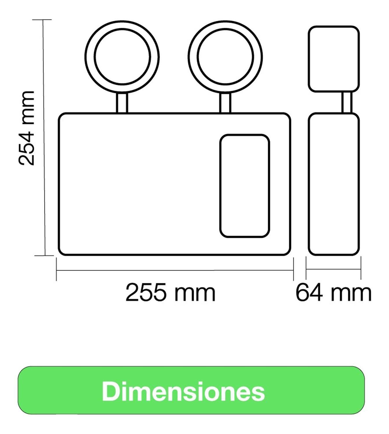 Lámpara Emergencia 2x Led 9,6w 720lm Recargable 220-240v Blanco-4