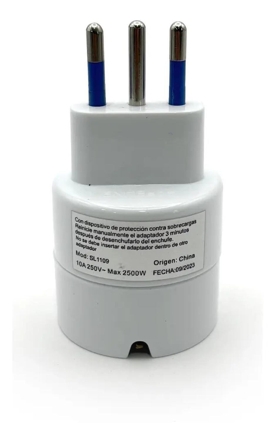 Pack 4 Adaptador Enchufe Schuko Hembra Eléctrico 10a Sec-3