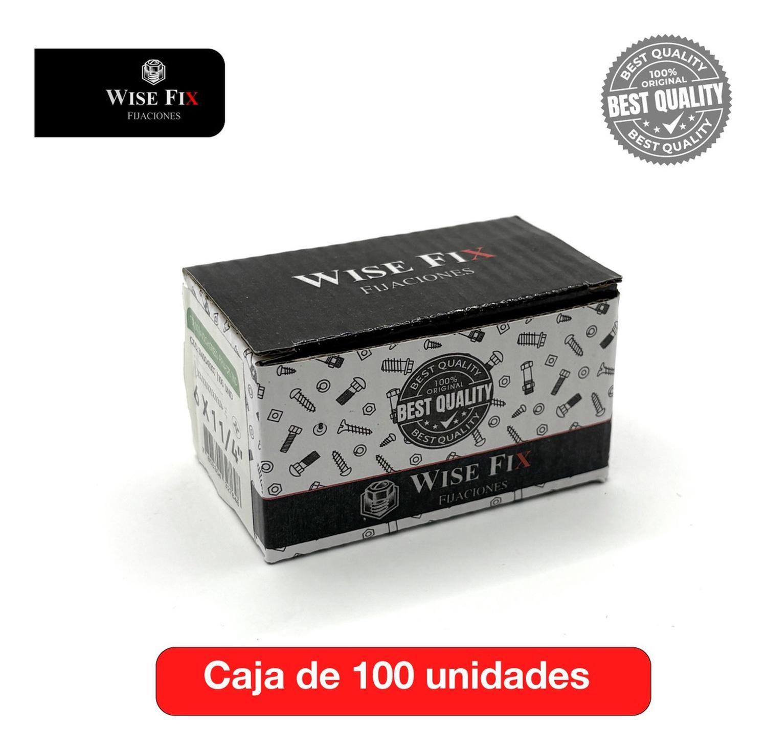 Tornillo Volcanita Wisefix P/fina Crs Zincado 6x1 1/4 100u-2