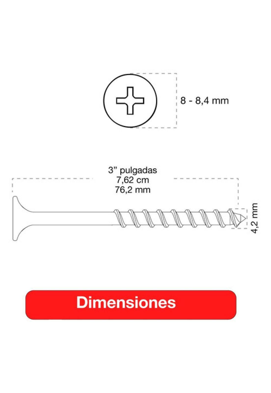 5 Cajas Tornillo Volcanita Wisefix P/fina Crs Negro 8x3 500-4