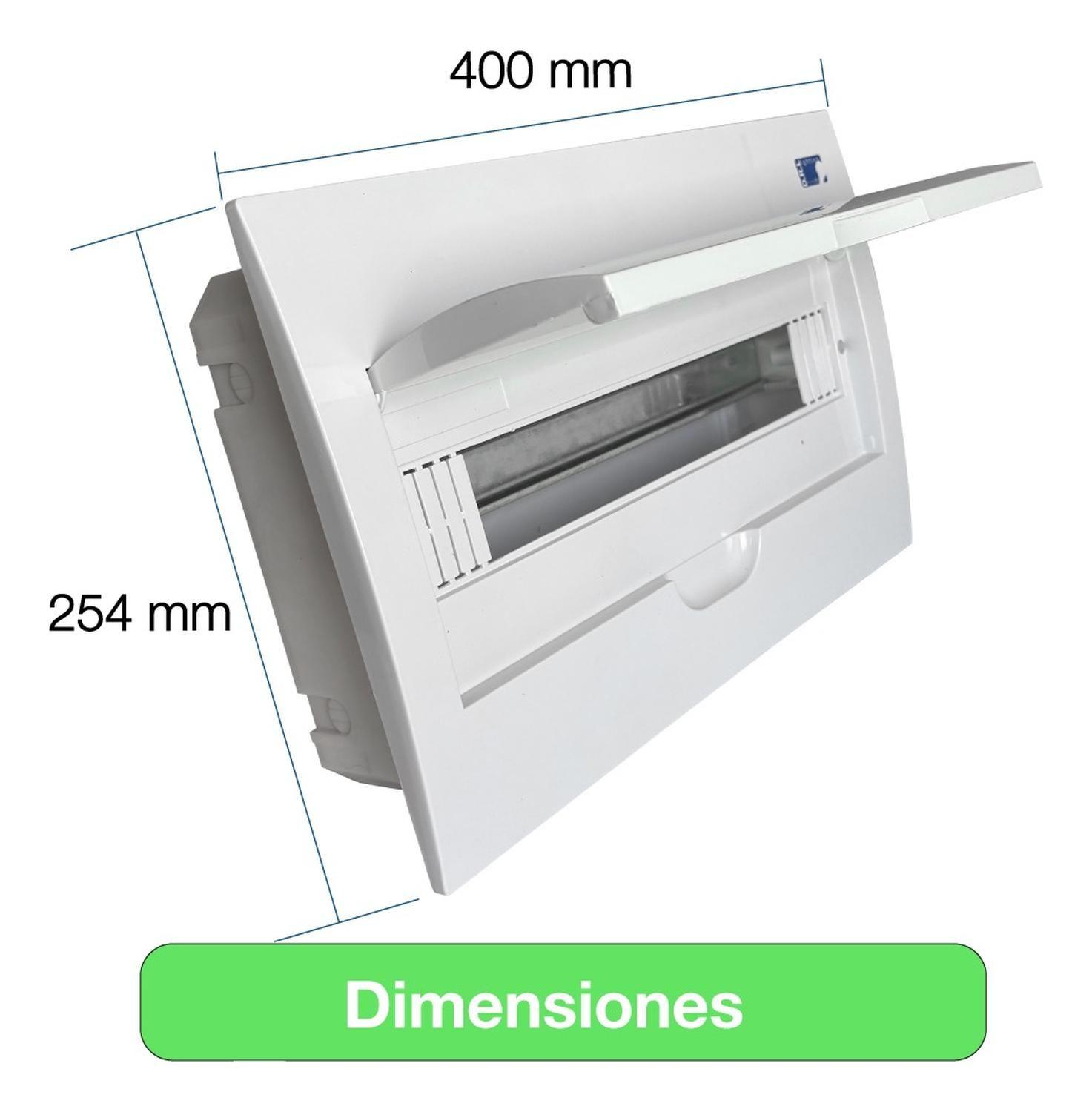 Tablero Eléctrico Embutido Drl 18 Modulos Tapa Blanca Sec-4
