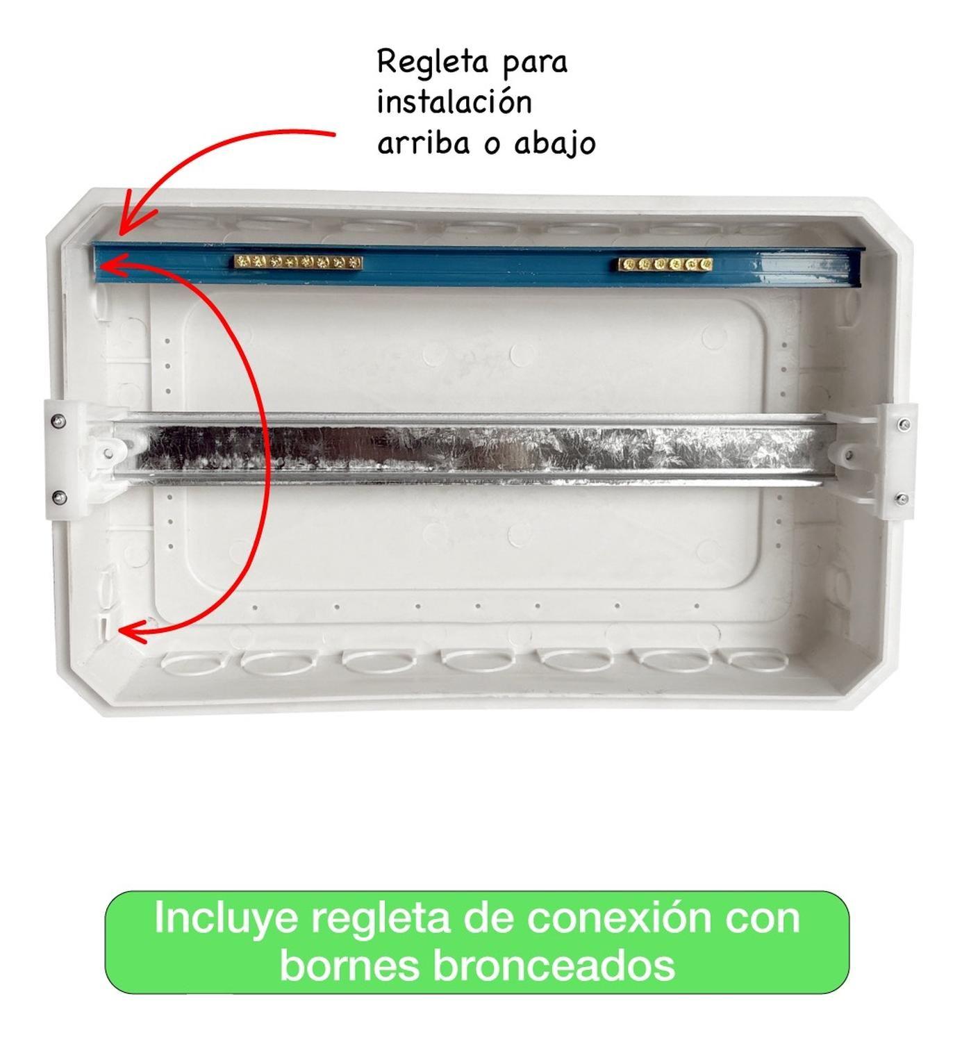 Tablero Eléctrico Embutido Drl 18 Modulos Tapa Blanca Sec-6