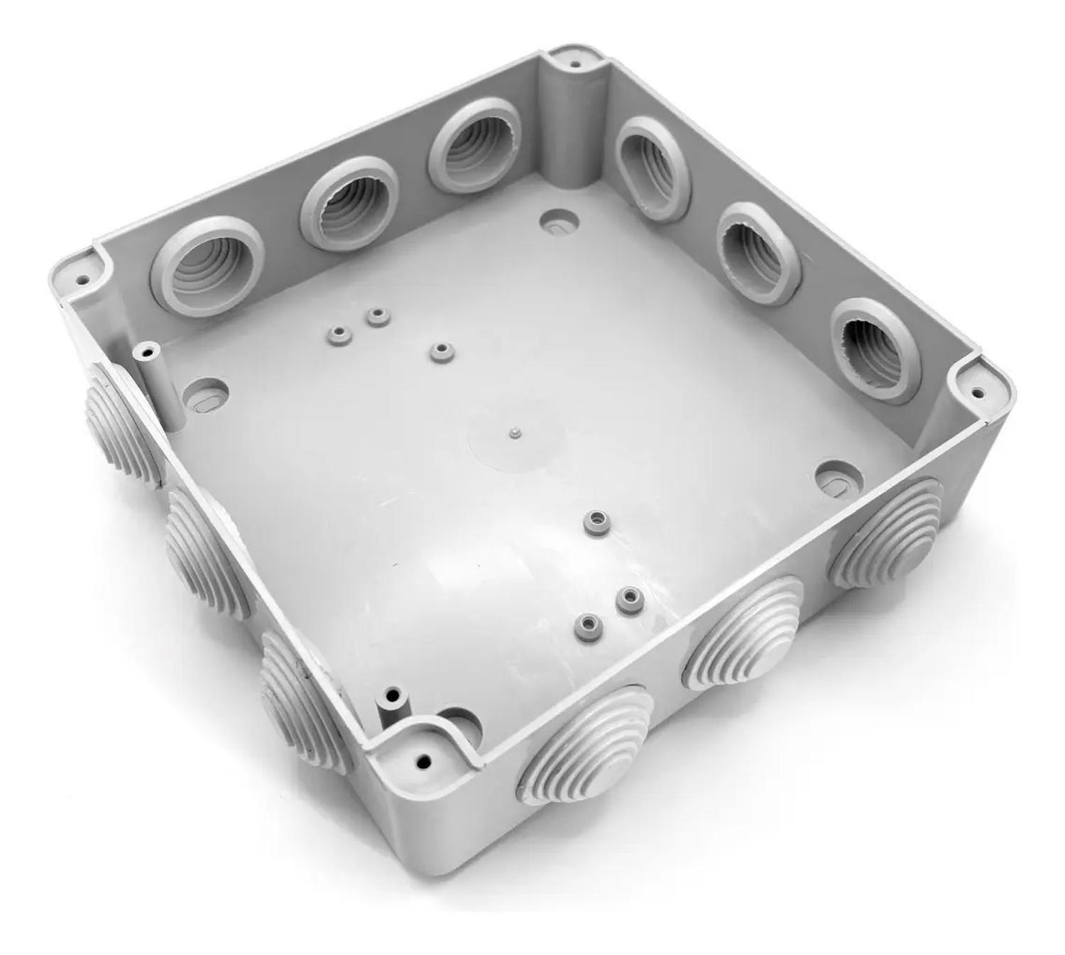 Pack 4 Caja Estanca Derivación Ip40 200x200x80mm Conos Sec Gris.-1