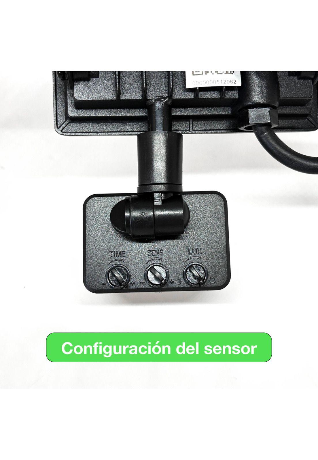Foco Proyector Led Reflector Con Sensor 20w Ip65 Luz Blanca Negro Blanco Frío-2