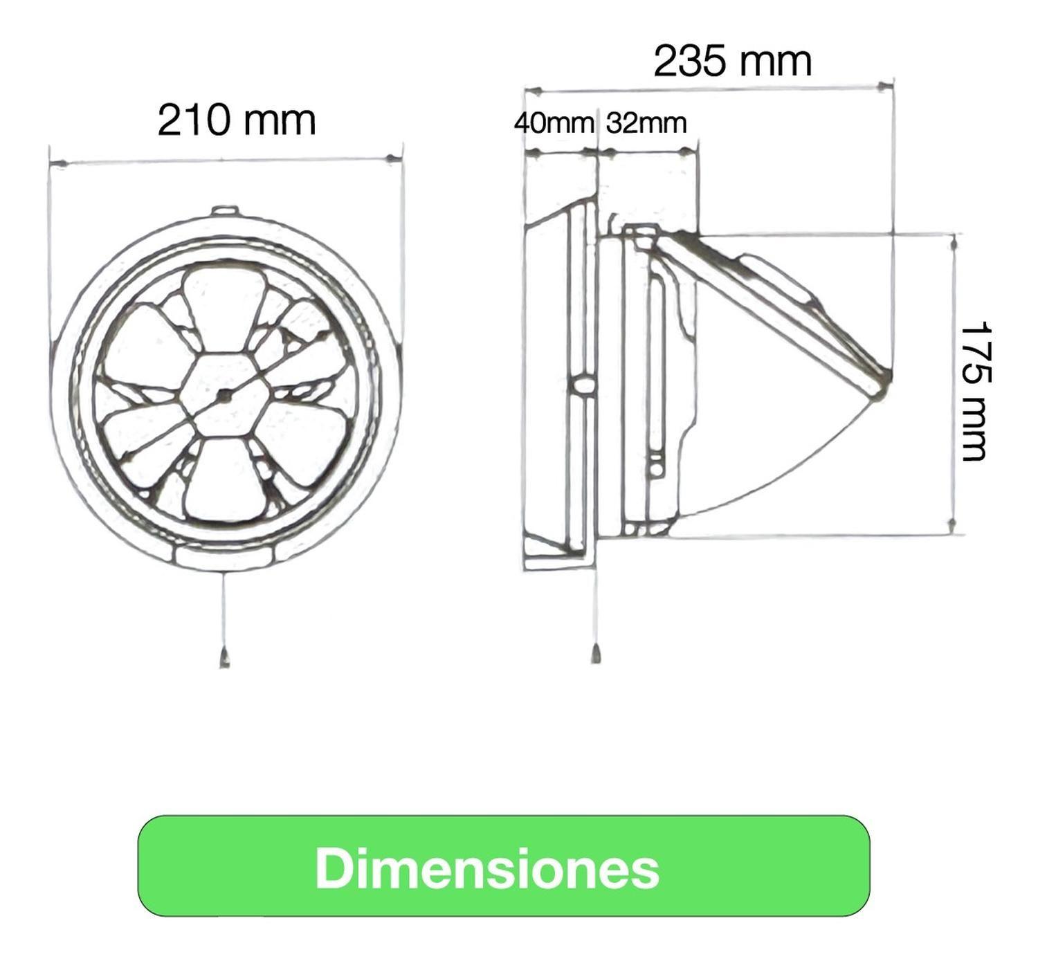 Extractor De Aire 6 Pulgadas Drl Redondo Baño Cocina Sec Blanco-7