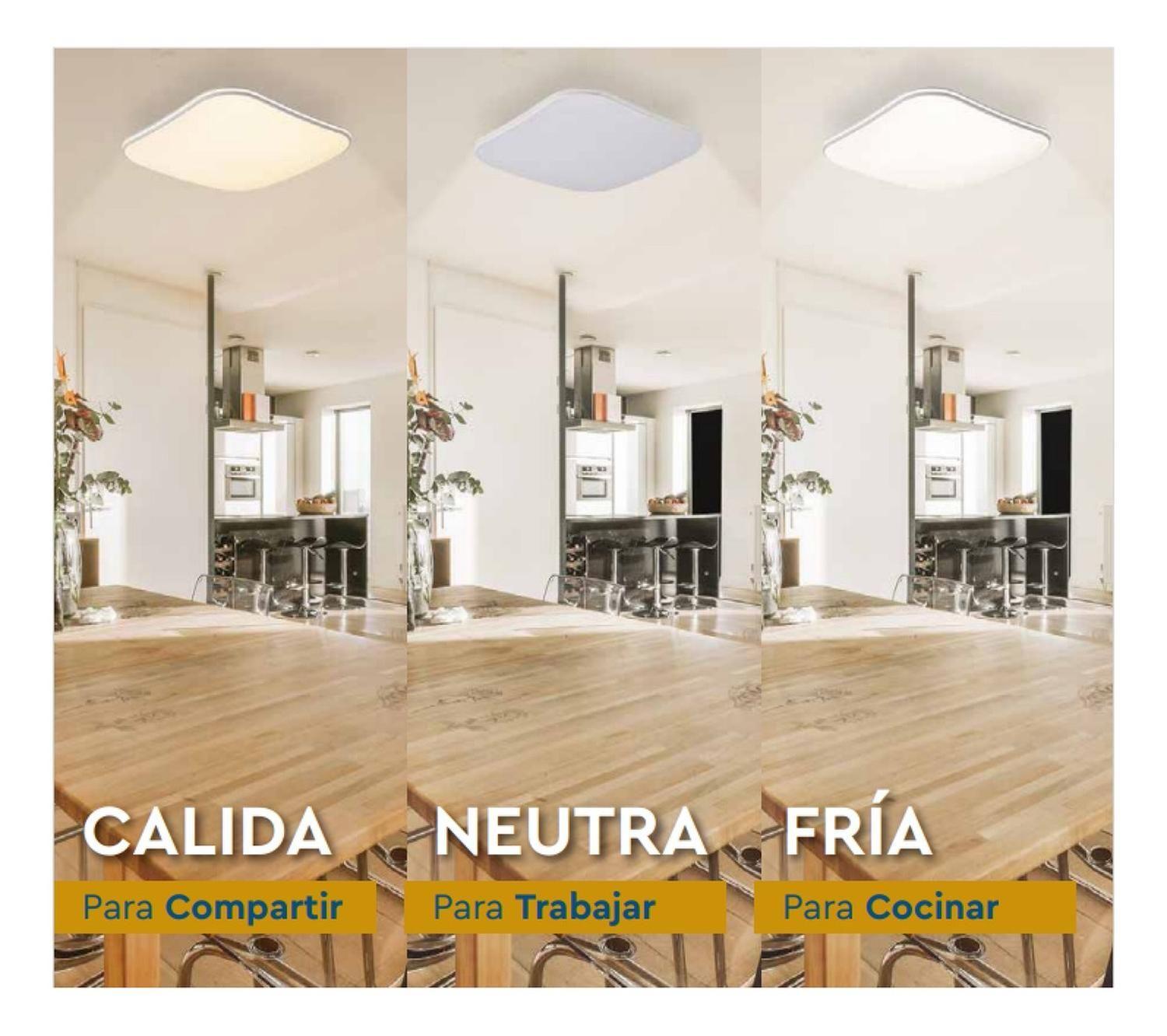 Foco Plafón Led Sobrepuesto 40w Luz Fría, Neutra Cálida Blanco-2
