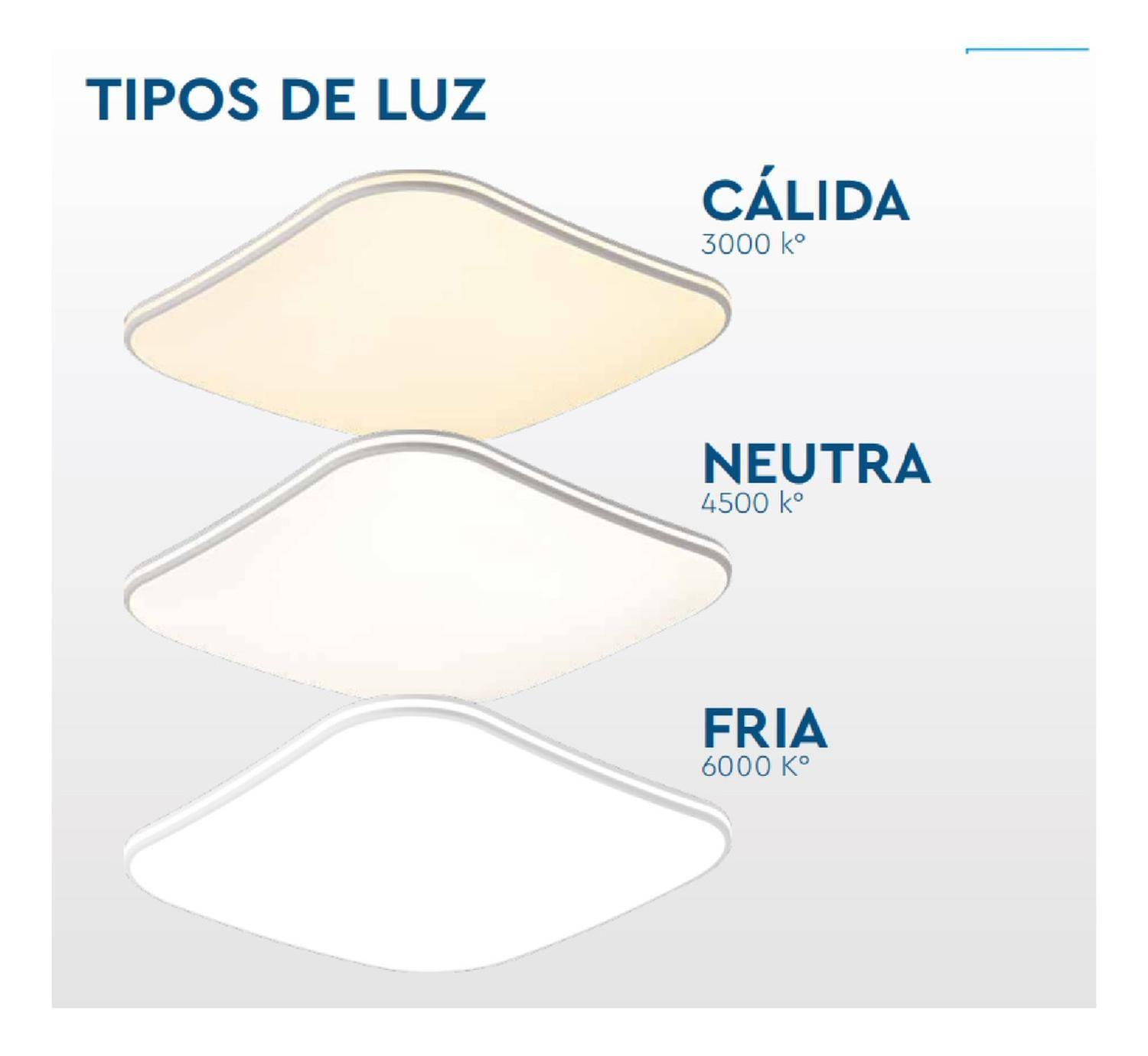Foco Plafón Led Sobrepuesto 40w Luz Fría, Neutra Cálida Blanco-3
