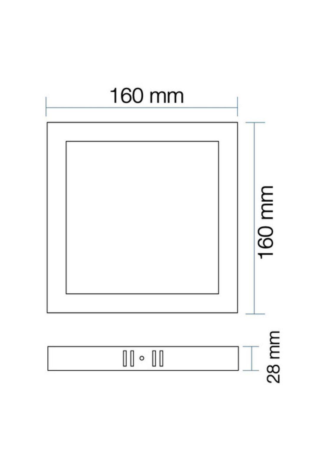 Panel Led Foco Plafón Sobrepuesto Cuadrado 12w Luz Cálida Blanco-2