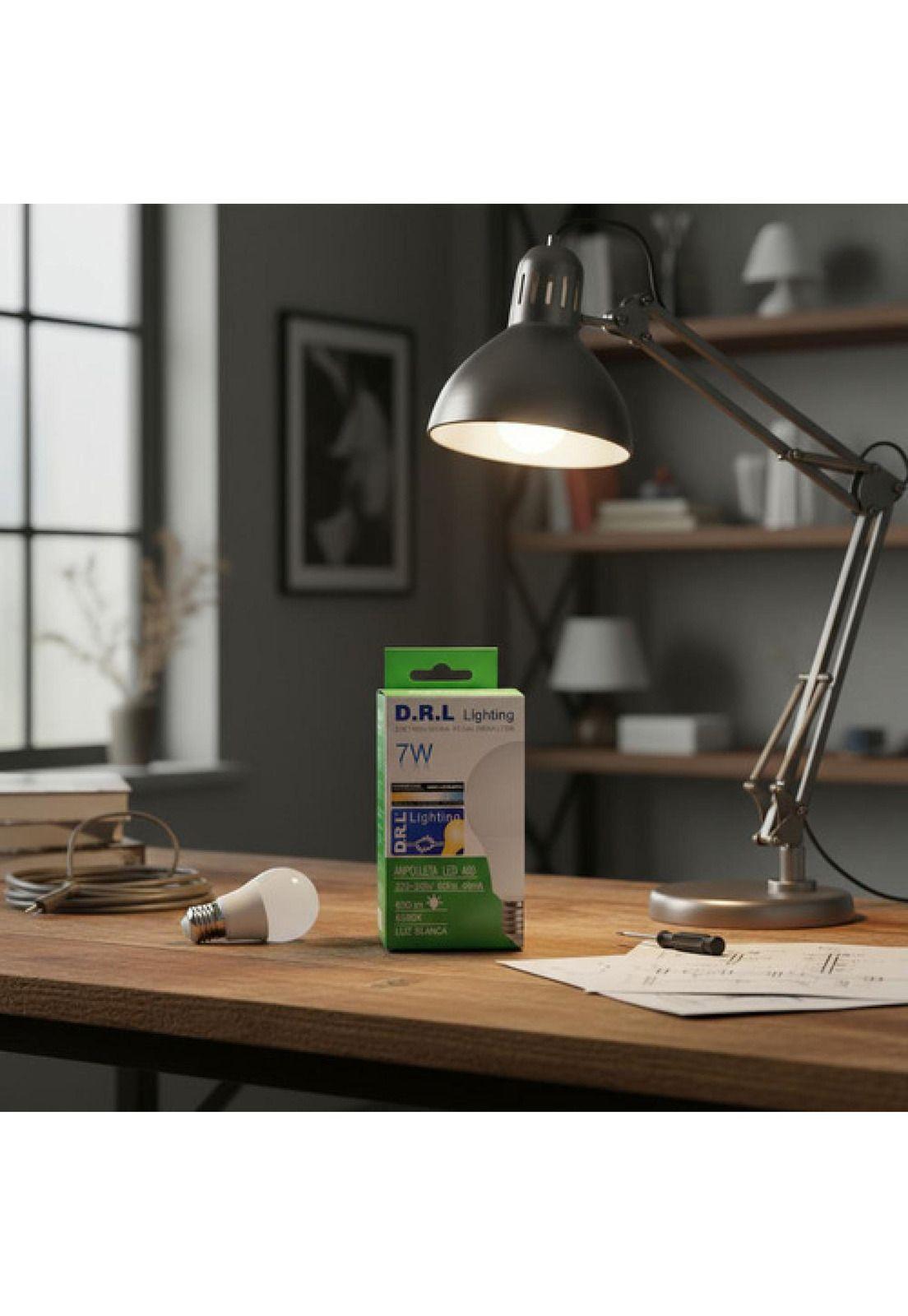 Ampolleta Led Drl A55 7w 550lm 220v Luz Blanca Fría Blanco Frío.-7