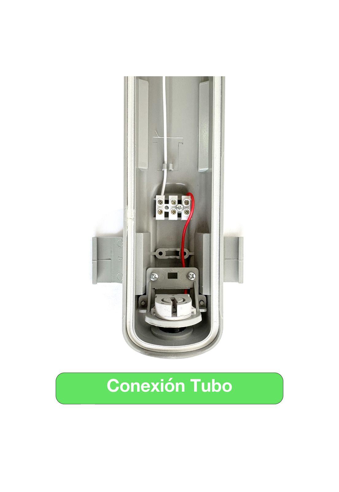 Equipo Estanco Led 1x9w Ip65 60cm + Tubo Led Luz Fría Sec-6