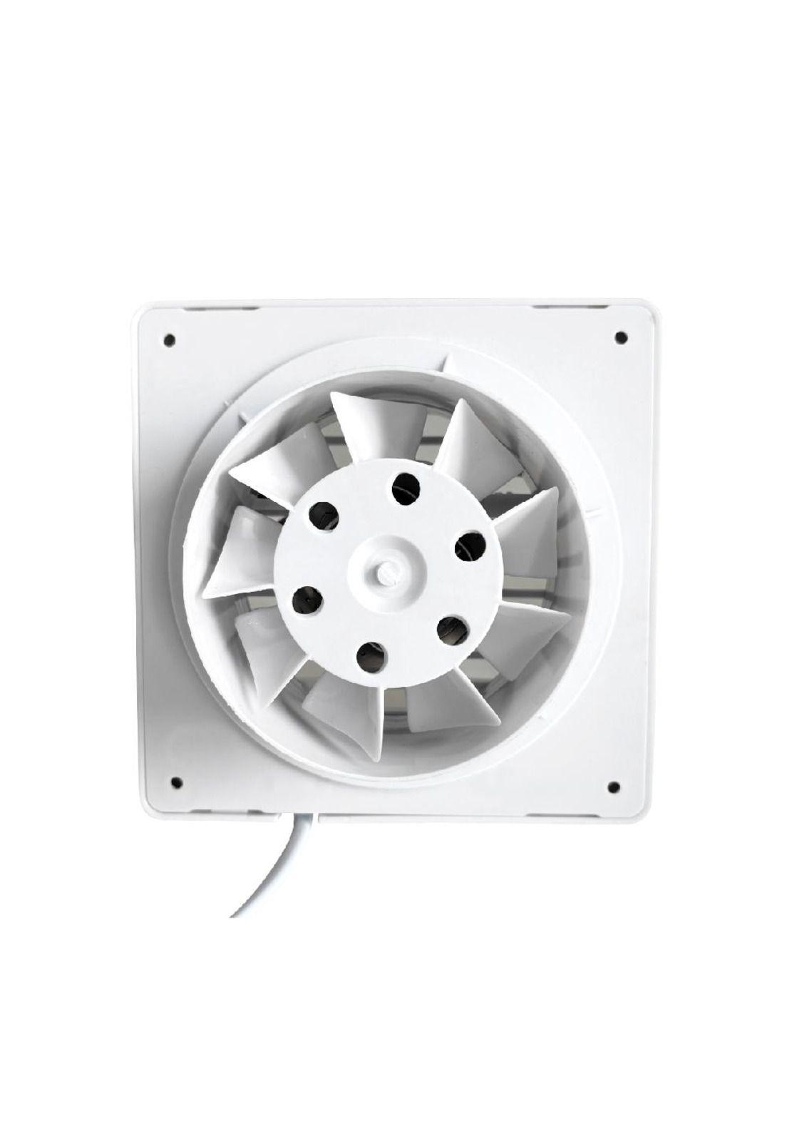 Extractor De Aire 5 Pulgadas Drl Cuadrado Baño Cocina Sec Blanco-4