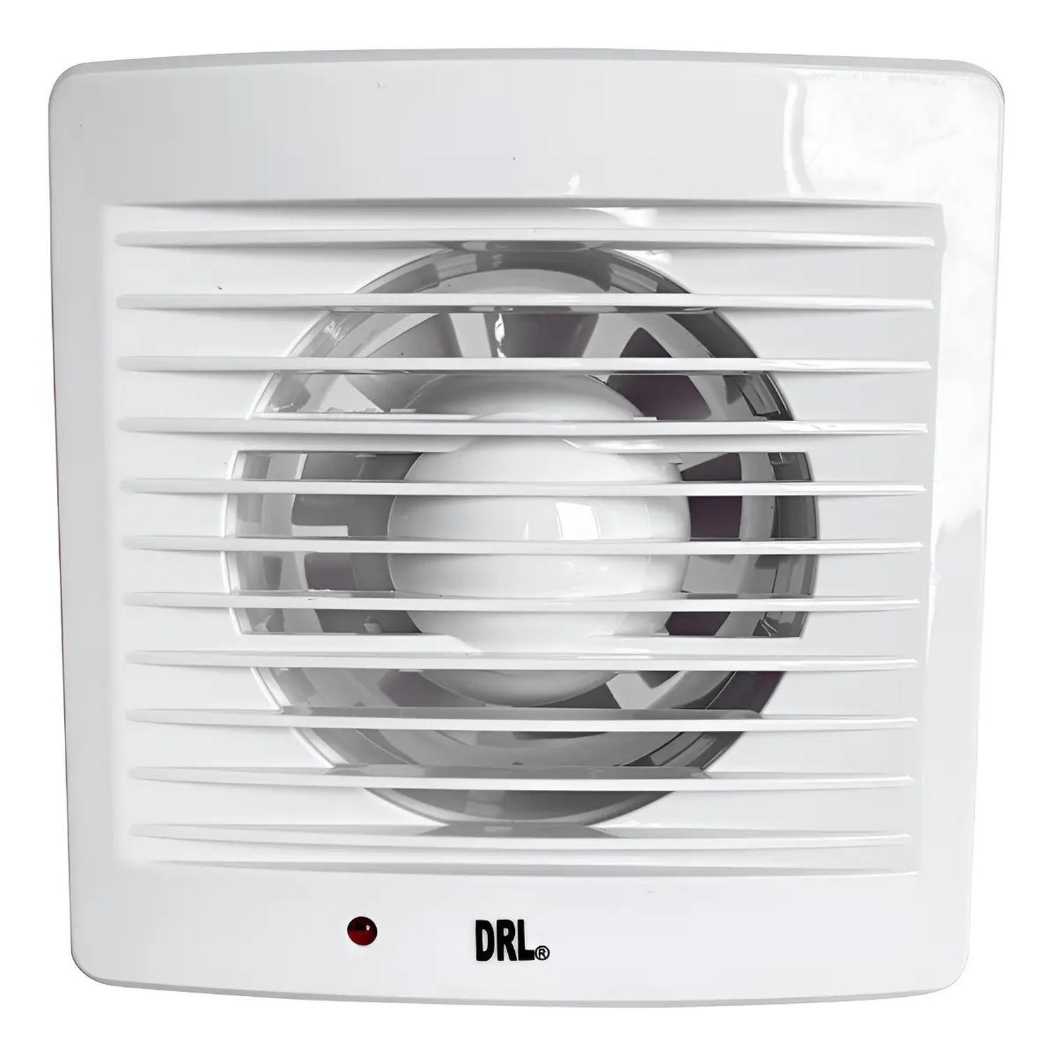 Extractor De Aire 5 Pulgadas Drl Cuadrado Baño Cocina Sec Blanco-0