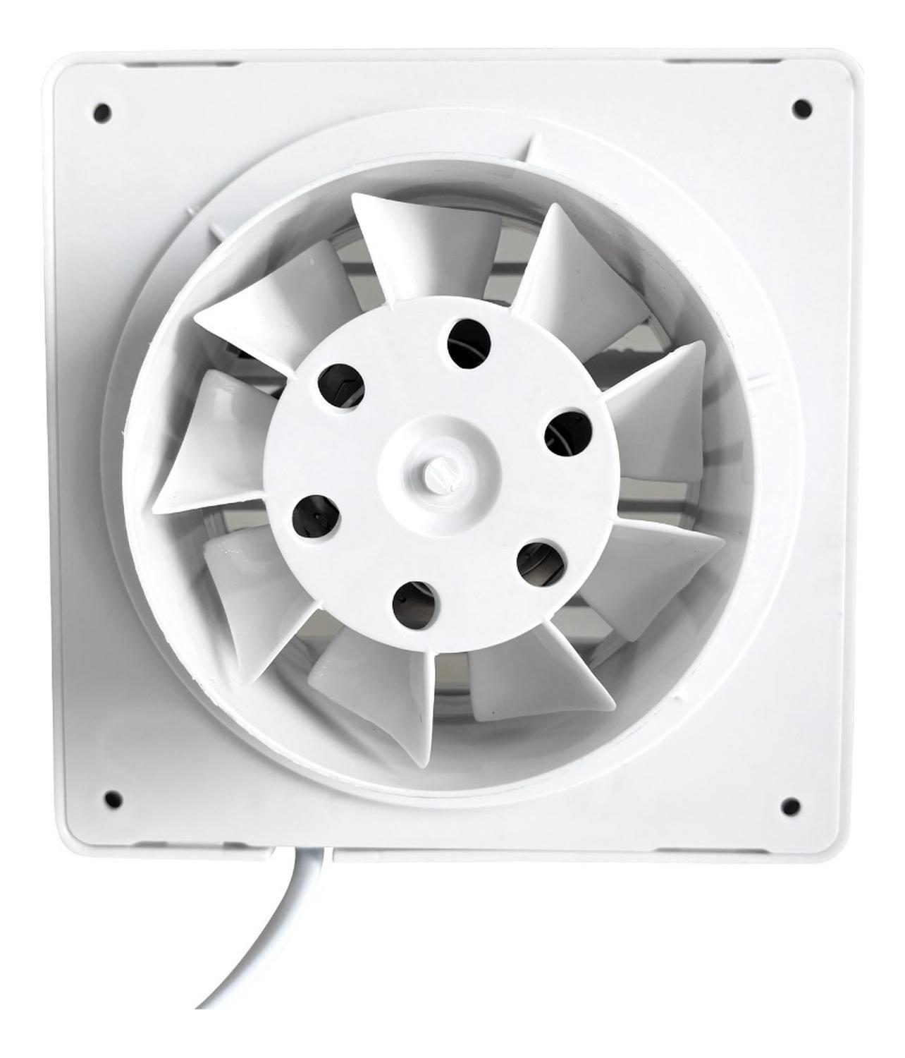 Extractor De Aire 5 Pulgadas Drl Cuadrado Baño Cocina Sec Blanco-4