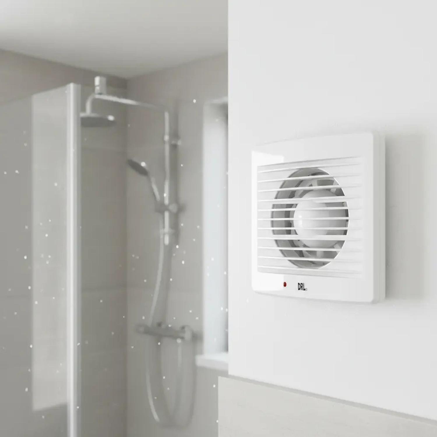 Extractor De Aire 5 Pulgadas Drl Cuadrado Baño Cocina Sec Blanco-9