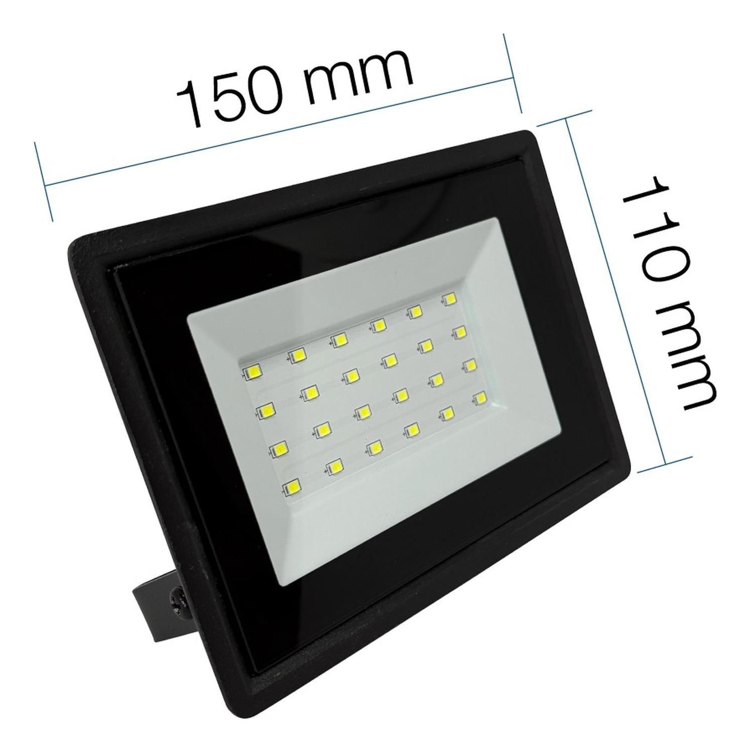Pack 4 Proyector Led Reflector 30w Ip65 Ik08 Luz Blanca Sec Negro Blanco Frío-4