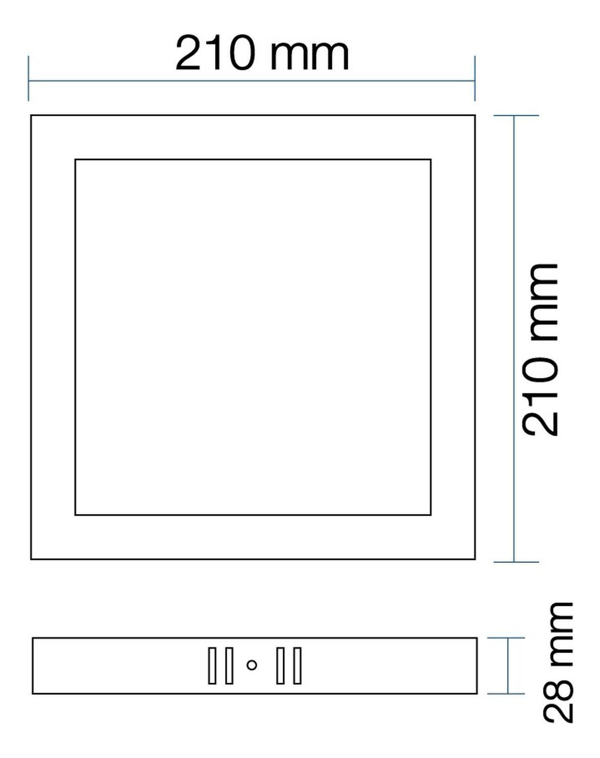 Pack 4 Panel Led Foco Plafón Sobrepuesto Cuadrado 18w Cálida Blanco-2