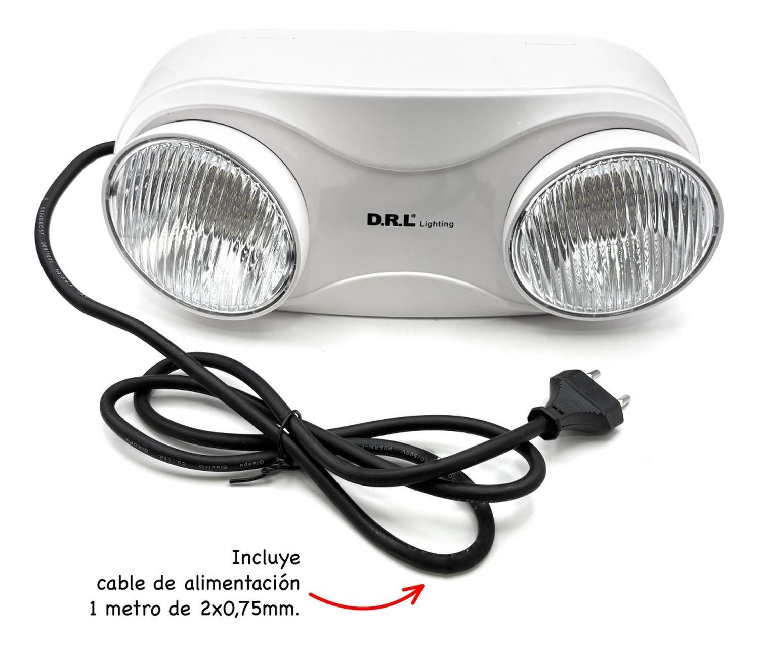 Lámpara Emergencia Led 9,6w Focos Orientables 720lm Sec Blanco-3