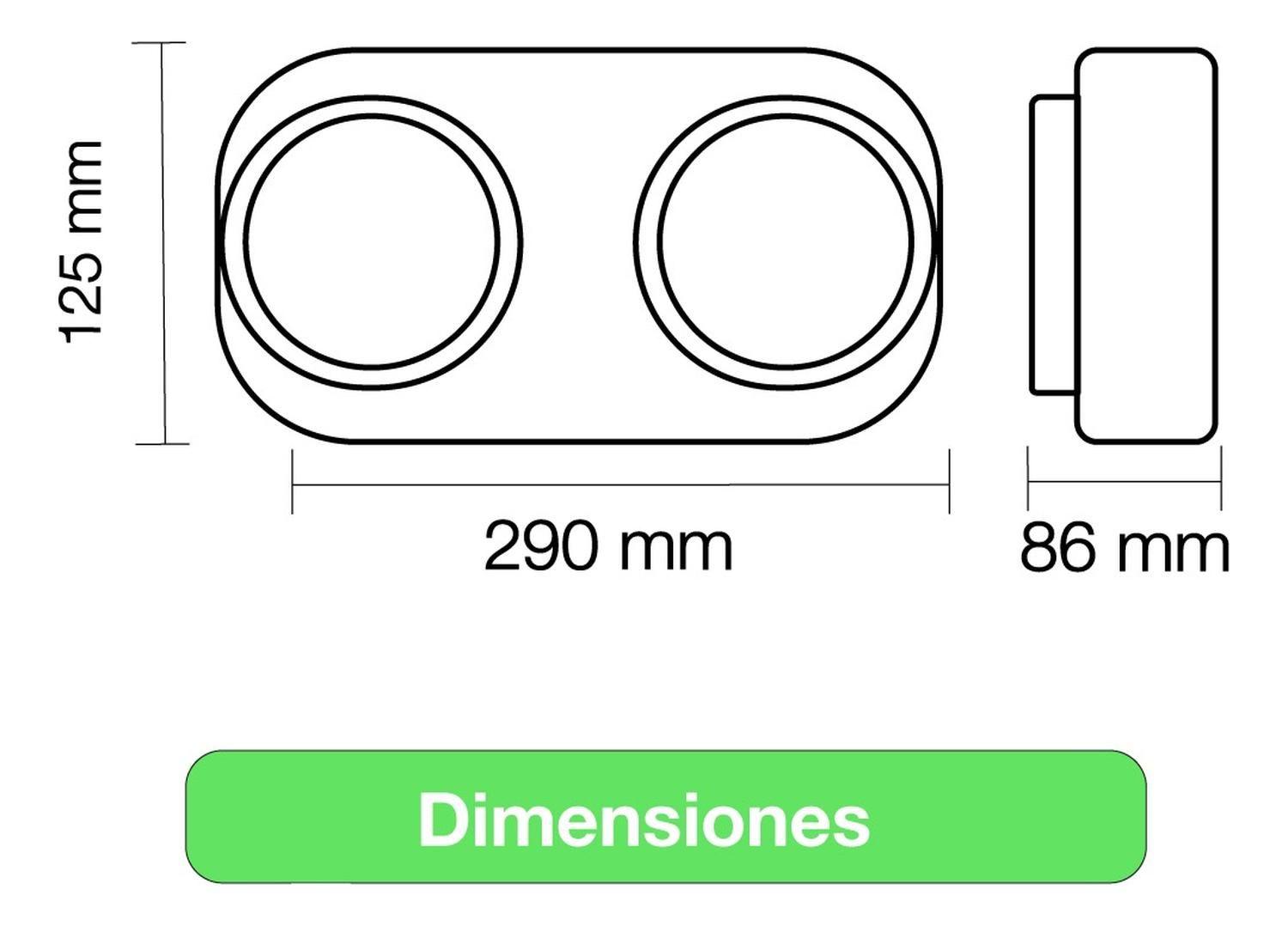 Lámpara Emergencia Led 9,6w Focos Orientables 720lm Sec Blanco-4