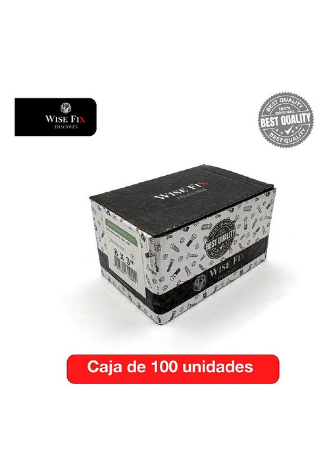 Tornillo Volcanita Wisefix P/fina Crs Zincado 8x3 100u-2