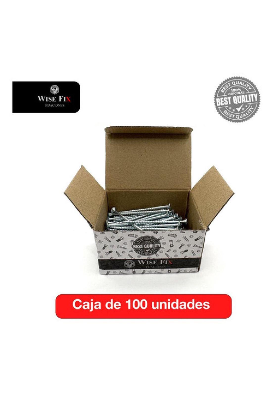 Tornillo Volcanita Wisefix P/fina Crs Zincado 8x3 100u-3