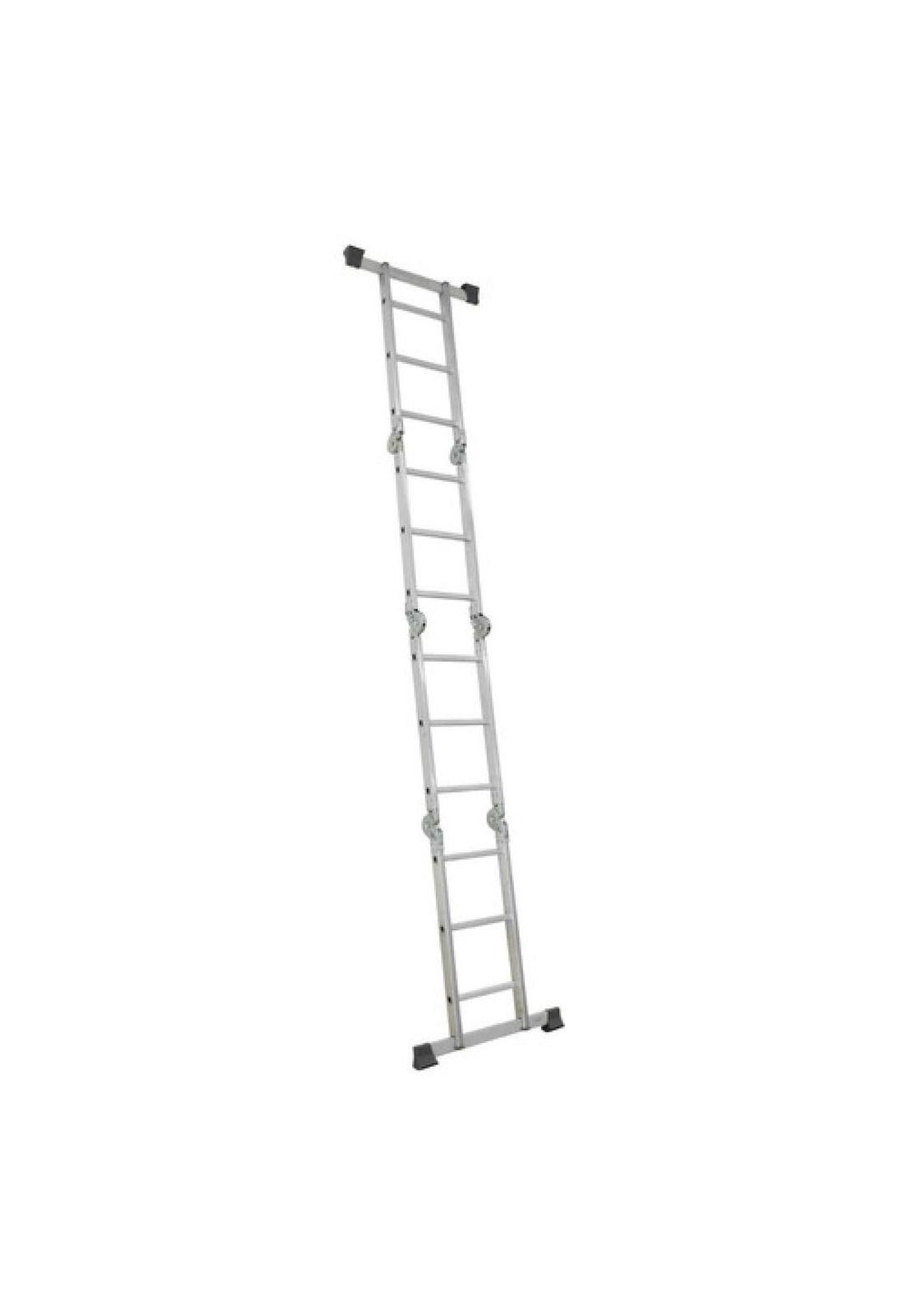 Escalera Multiproposito Alum 12 Peldaños 3,5m + 2 Plataforma Gris-7