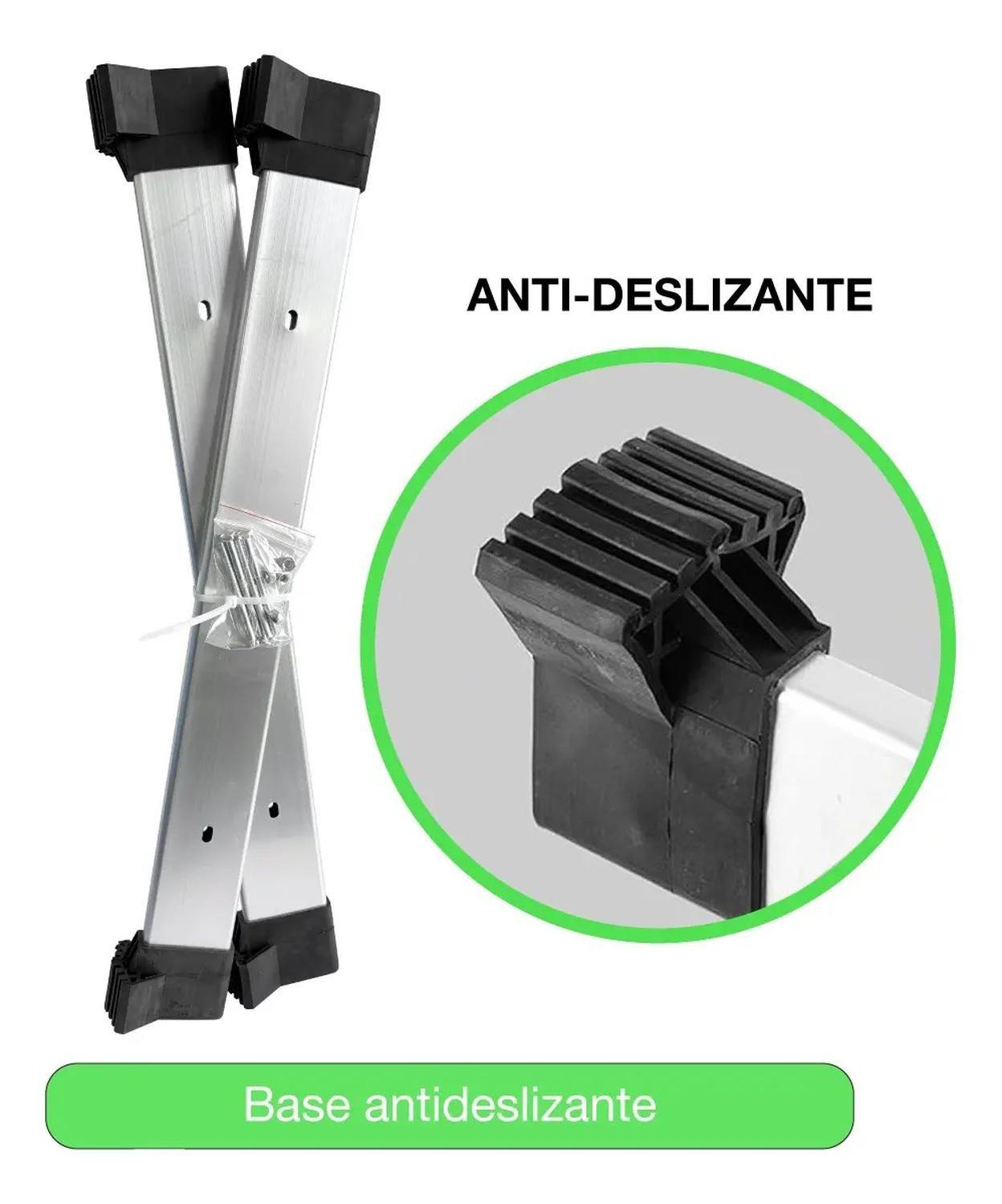 Escalera Multiproposito Alum 12 Peldaños 3,5m + 2 Plataforma Gris-5