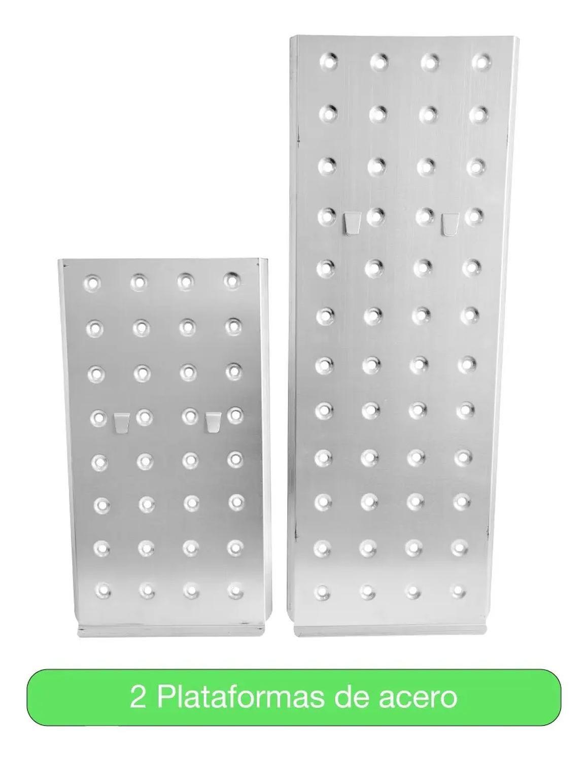 Escalera Multiproposito Alum 12 Peldaños 3,5m + 2 Plataforma Gris-6