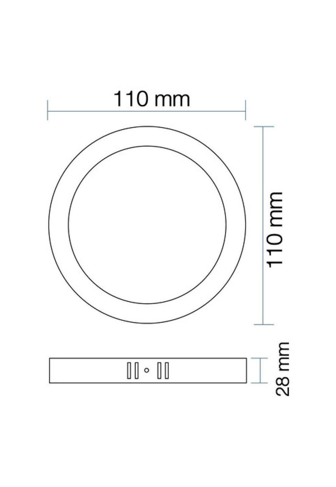 Pack 6 Panel Led Foco Plafón Sobrepuesto Redondo 6w Luz Fría Blanco-2