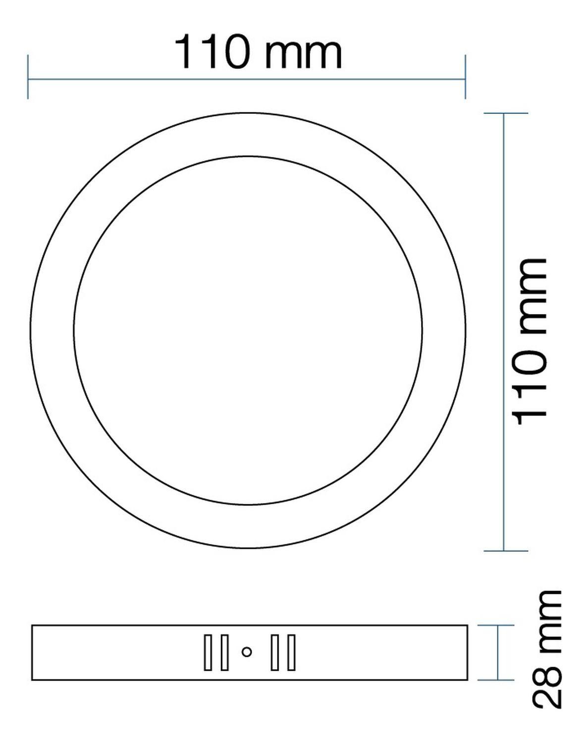 Pack 6 Panel Led Foco Plafón Sobrepuesto Redondo 6w Luz Fría Blanco-2