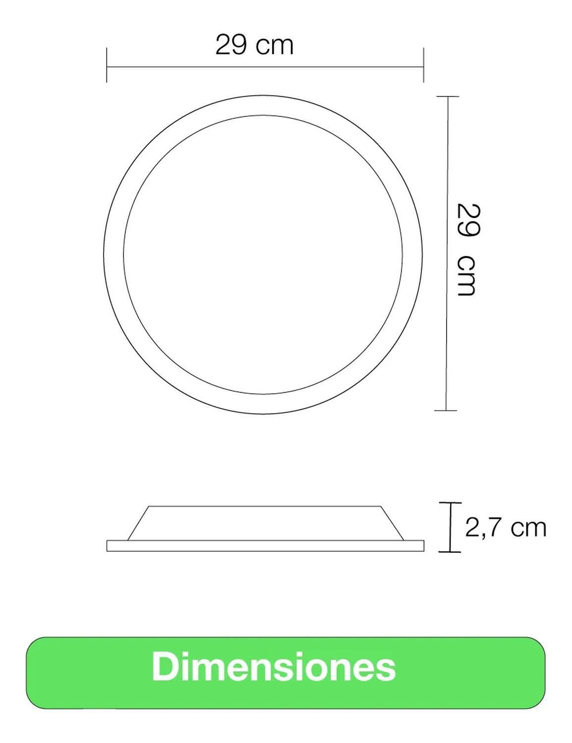 Pack 4 Panel Led Foco Plafón Backlite Emb Redondo 24w 6500k Blanco-5
