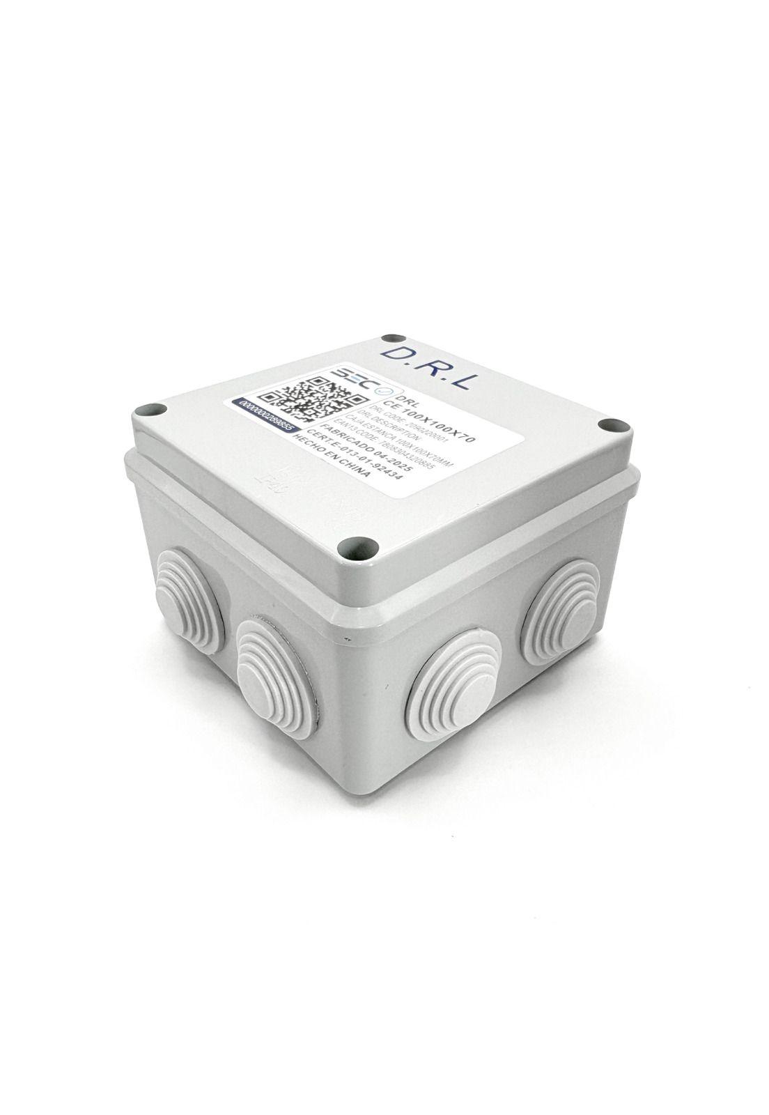 Caja Estanca Derivación Drl Ip40 Pvc 100x100x70mm Conos Sec Gris-7