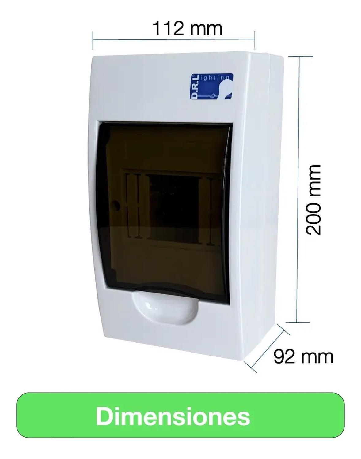 Tablero Eléctrico Sobreponer Drl 4 Modulos Tapa Clara Sec-5