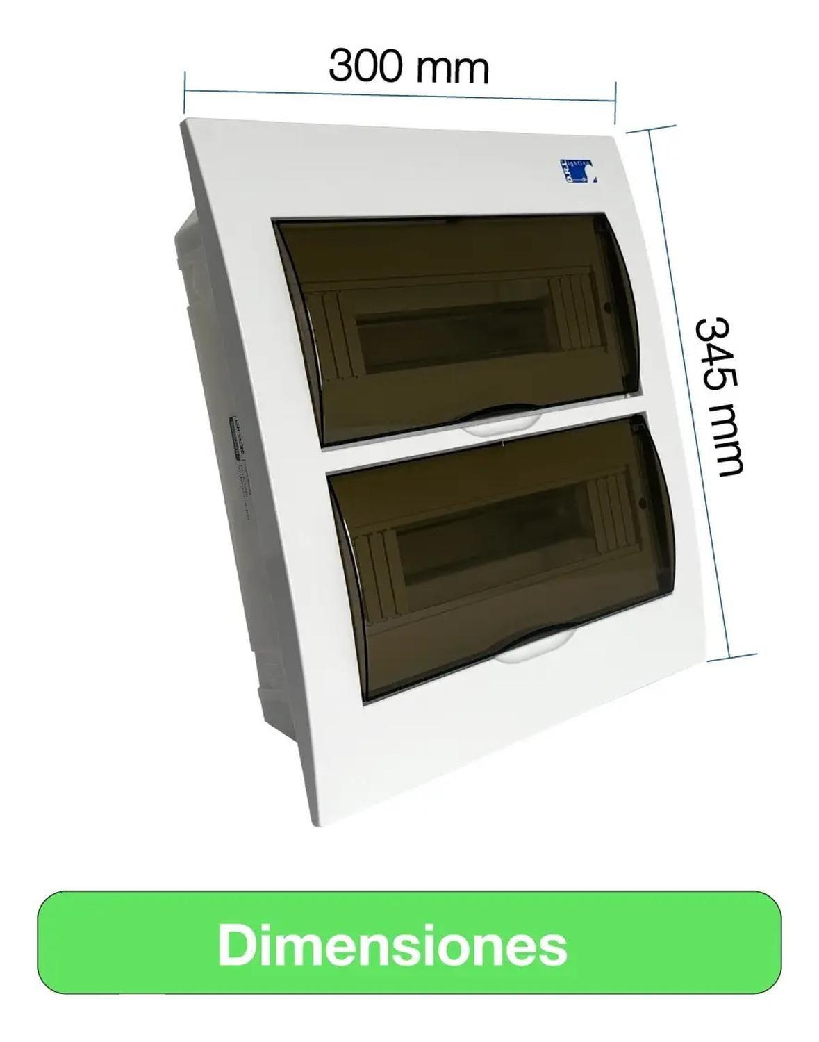 Tablero Eléctrico Embutido Drl 24 Modulos Tapa Clara Sec-6