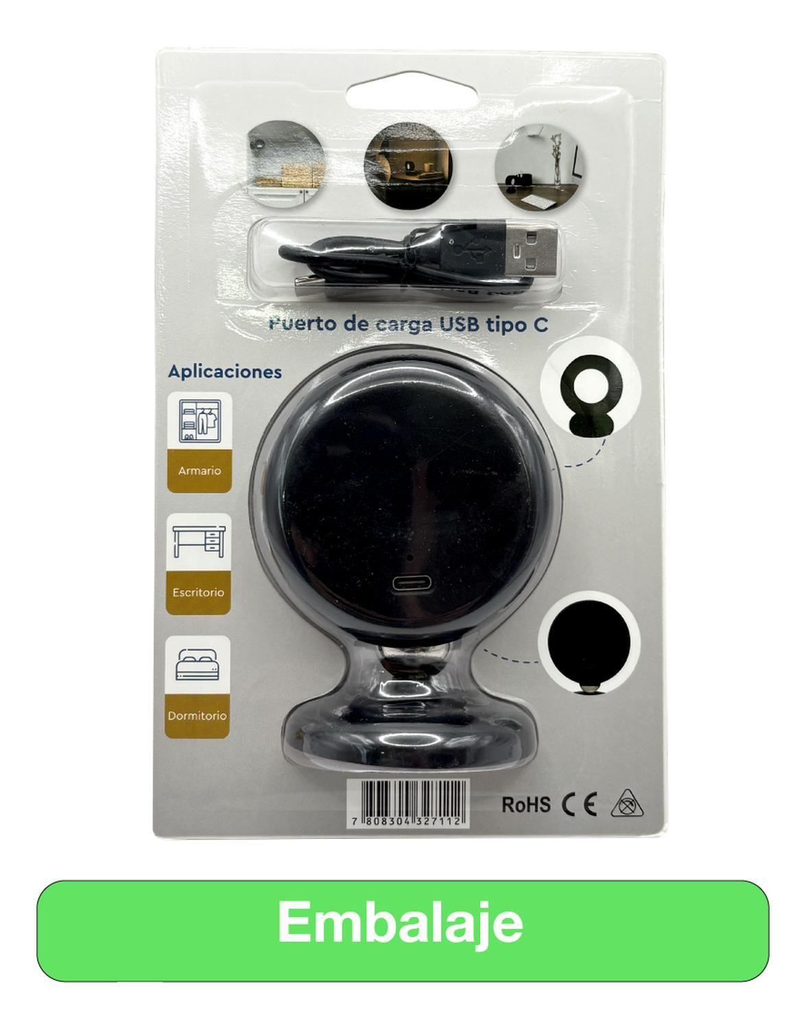 Foco Led Magnético Touch Recargable 4w 140lm Fría-cálida Usb Negro-3