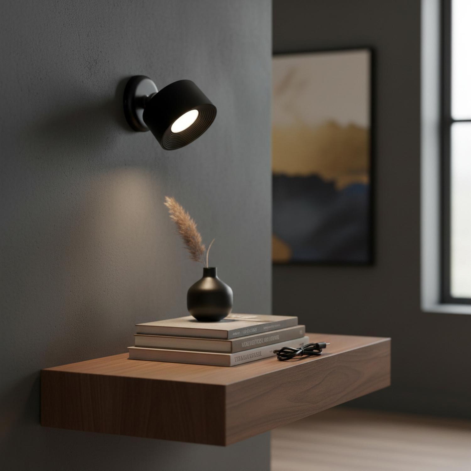 Foco Led Magnético Touch Recargable 4w 140lm Fría-cálida Usb Negro-8