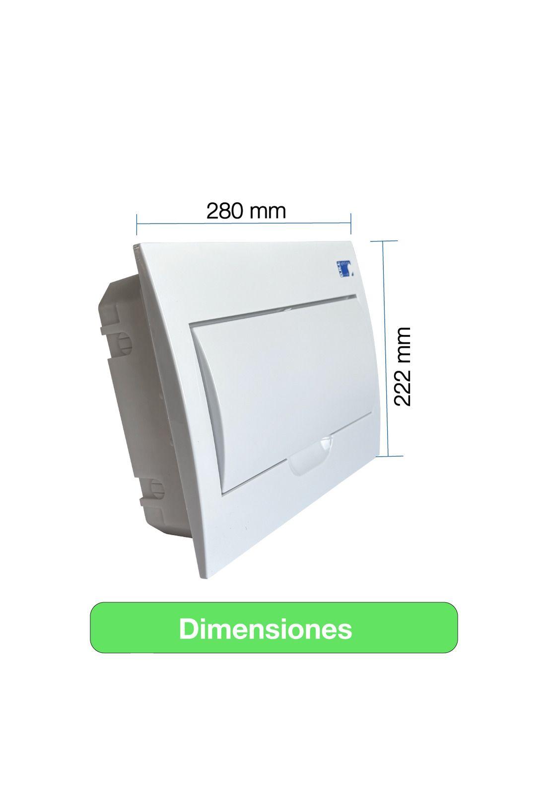 Tablero Eléctrico Embutido Drl 12 Modulos Tapa Blanca Sec-4