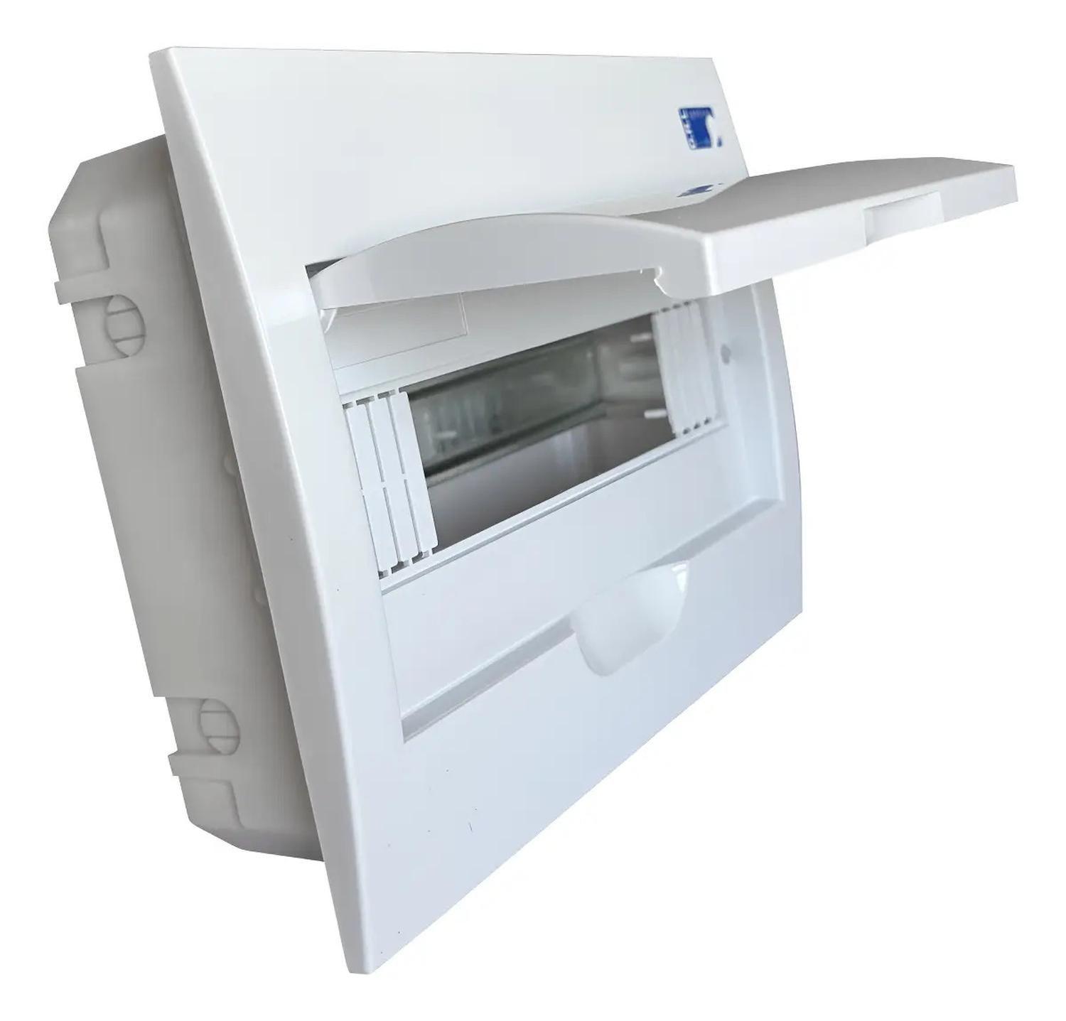 Tablero Eléctrico Embutido Drl 12 Modulos Tapa Blanca Sec-0