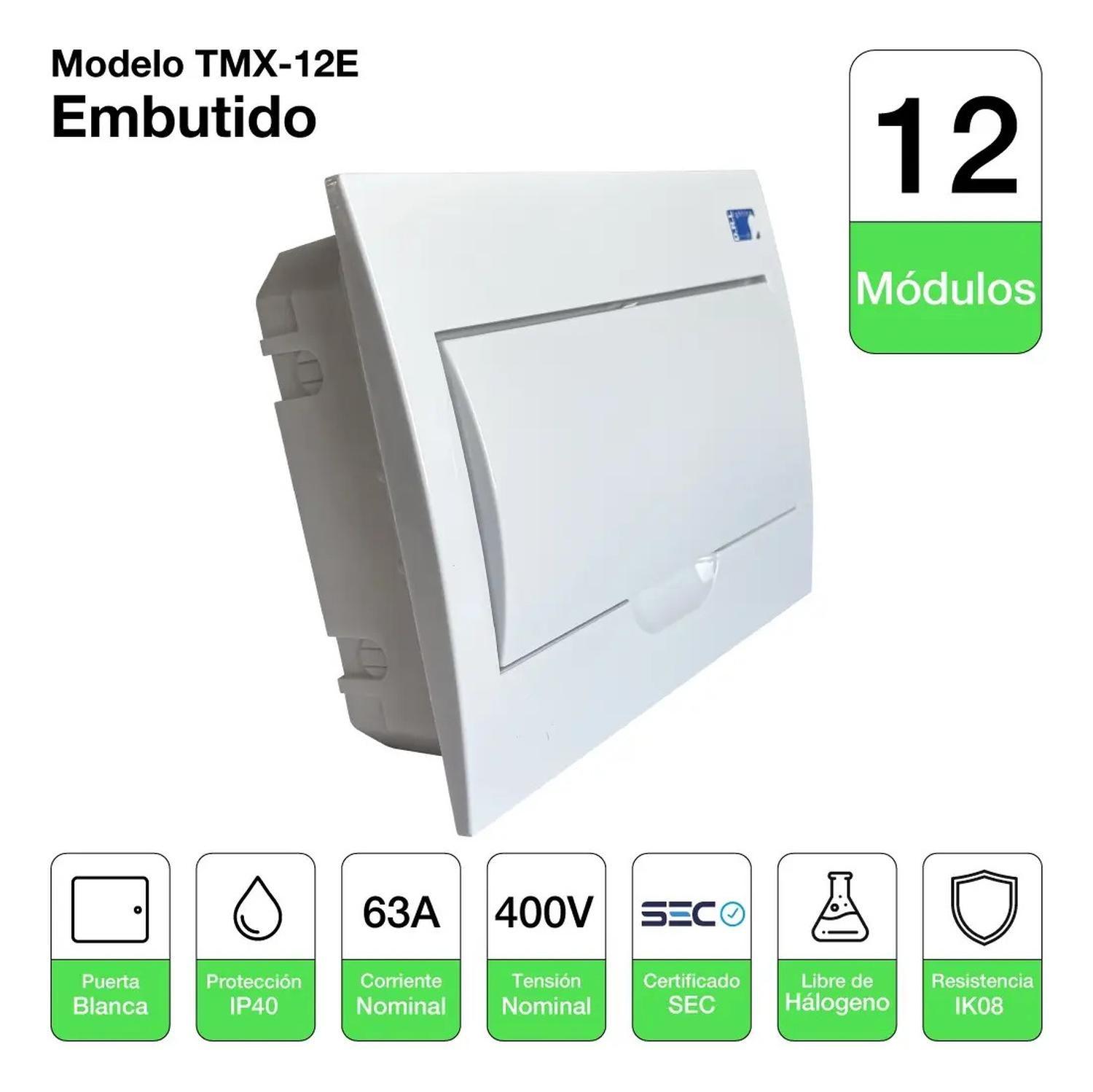 Tablero Eléctrico Embutido Drl 12 Modulos Tapa Blanca Sec-1