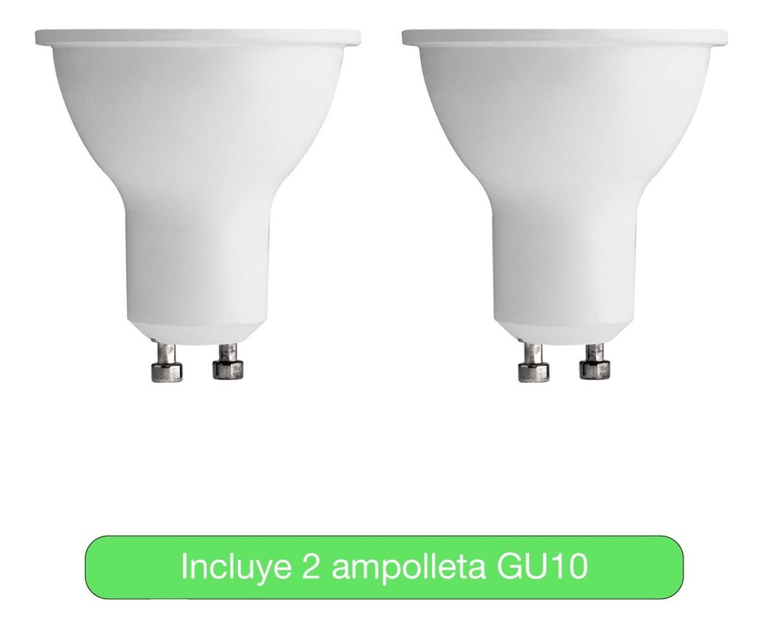 Foco Apliqué Led 2x 4w Luz Cálida Satin Metal (con Gu10) Satinado-4