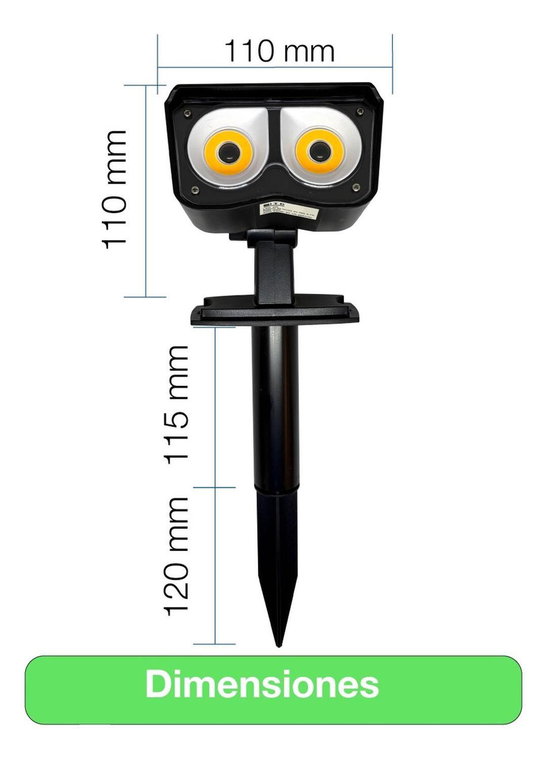 Foco Estaca Solar Led Jardin Itd 3w 200lm Ip65 8h 4000k Negro-6