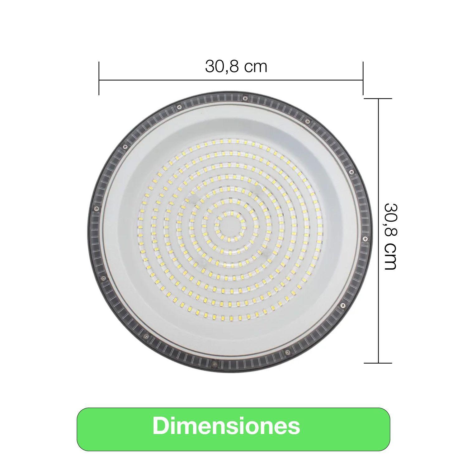 Campana Led Ufo 200w 20.000lm Ip65 Luz Fría Industrial-4
