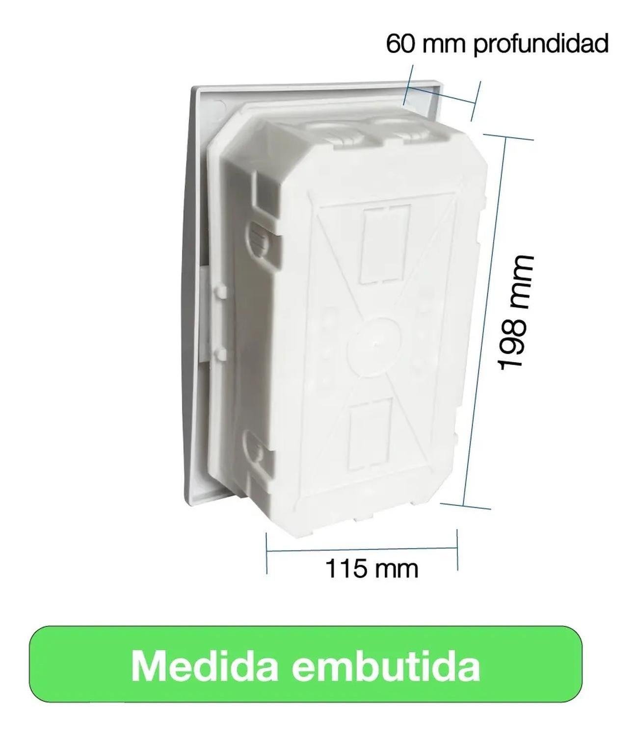 Tablero Eléctrico Embutido Drl 4 Modulos Tapa Clara Sec-8